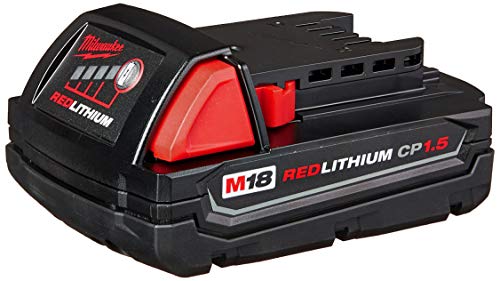 Milwaukee M18 48-11-1815 Compact 18V 1.5 Amp Hour Red Lithium Ion Battery w/ Onboard Fuel Gauge